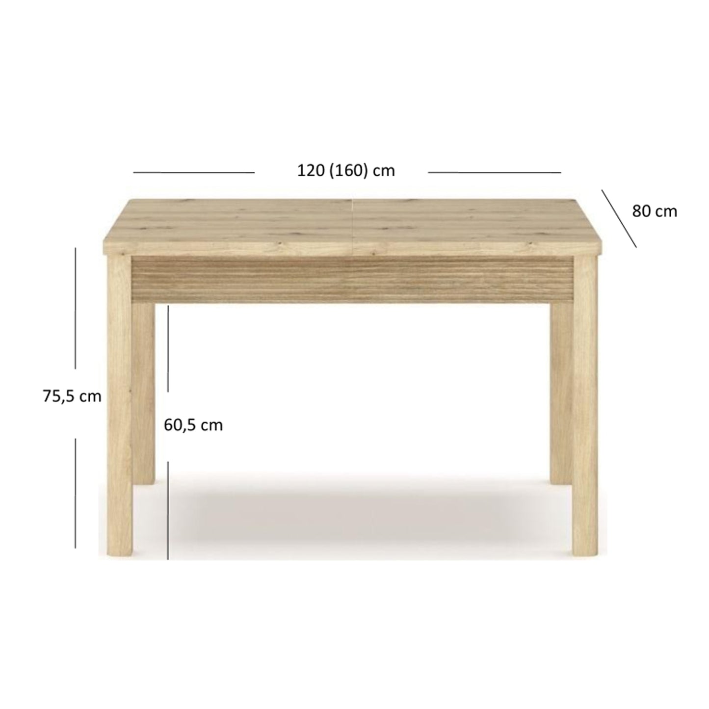 Moris Extendable Dining Table - Artisan Oak