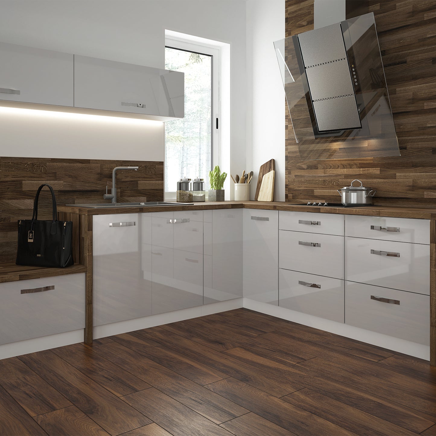 Epona Custom Kitchen Set - Grey Gloss