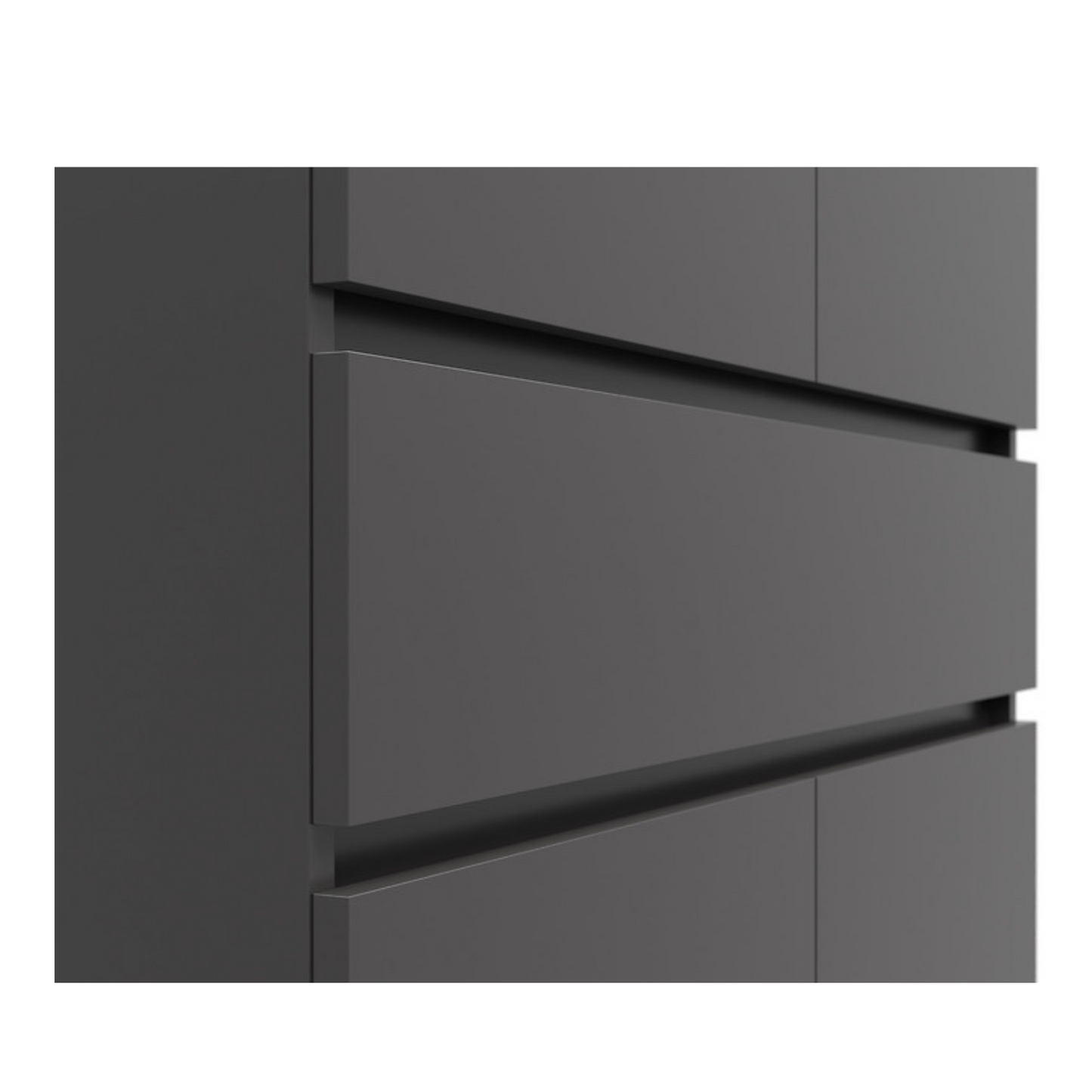 Yodi Hallway Wardrobe with 4 Doors and Drawer - Graphite / Artisan Oak