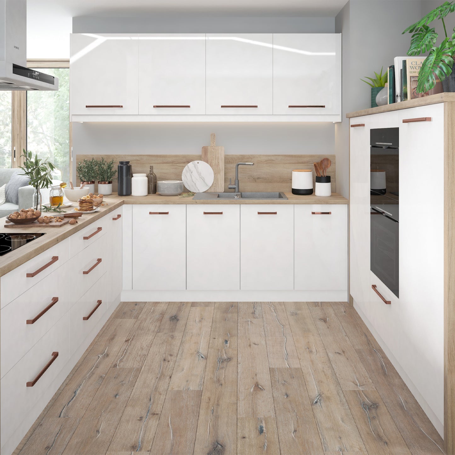 Epona Custom Kitchen Set - White Gloss