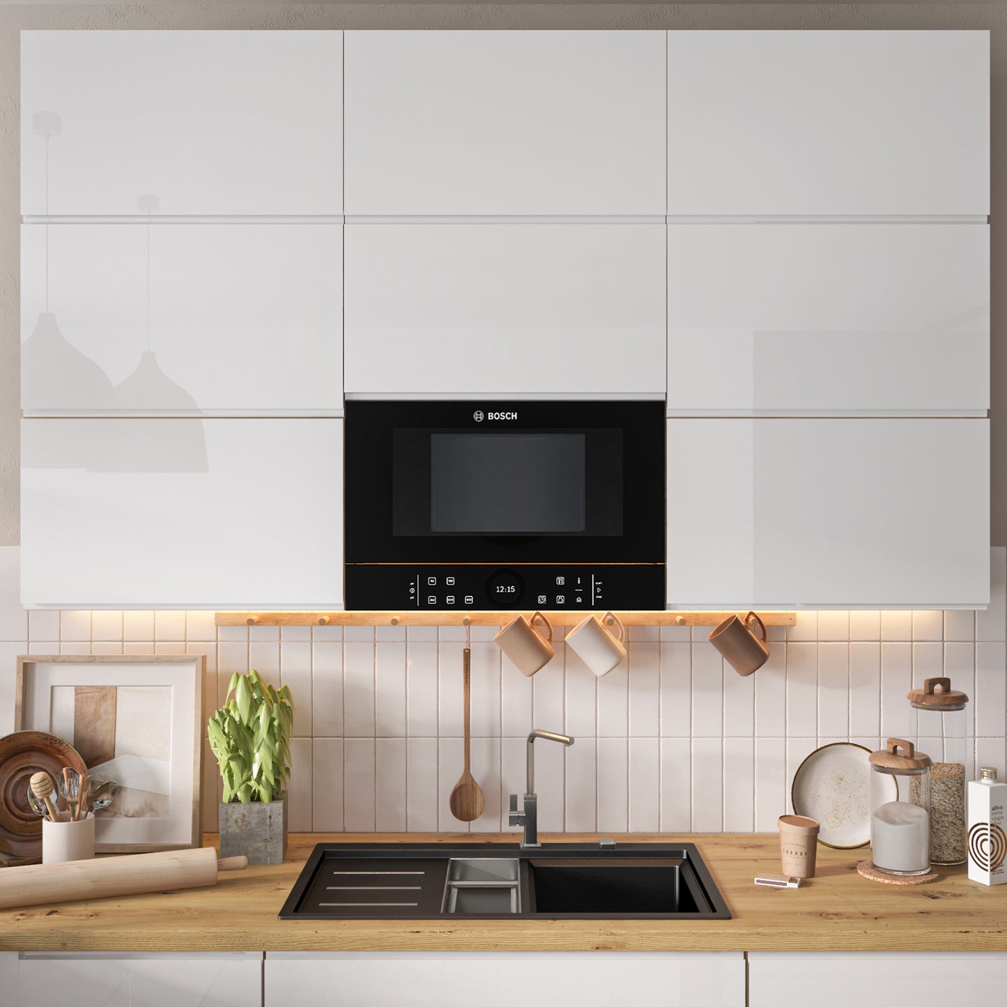 Cassia Custom Kitchen Set - White Gloss