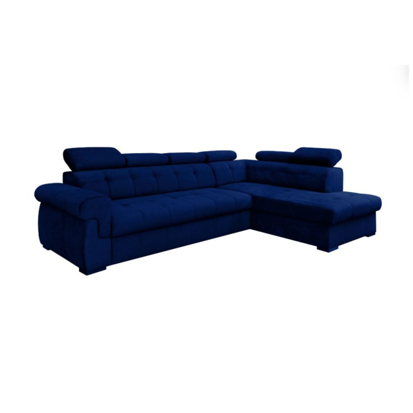 Primo Corner Sofa with Storage - Navy Blue
