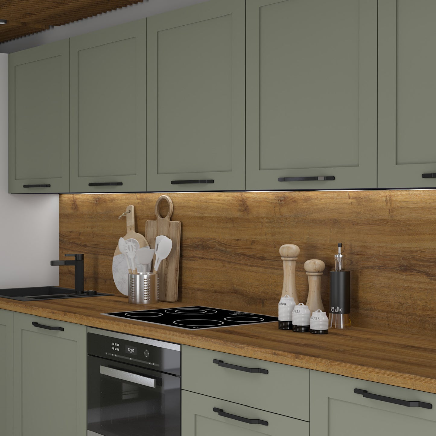 Oria Custom Kitchen Set - Green Matt