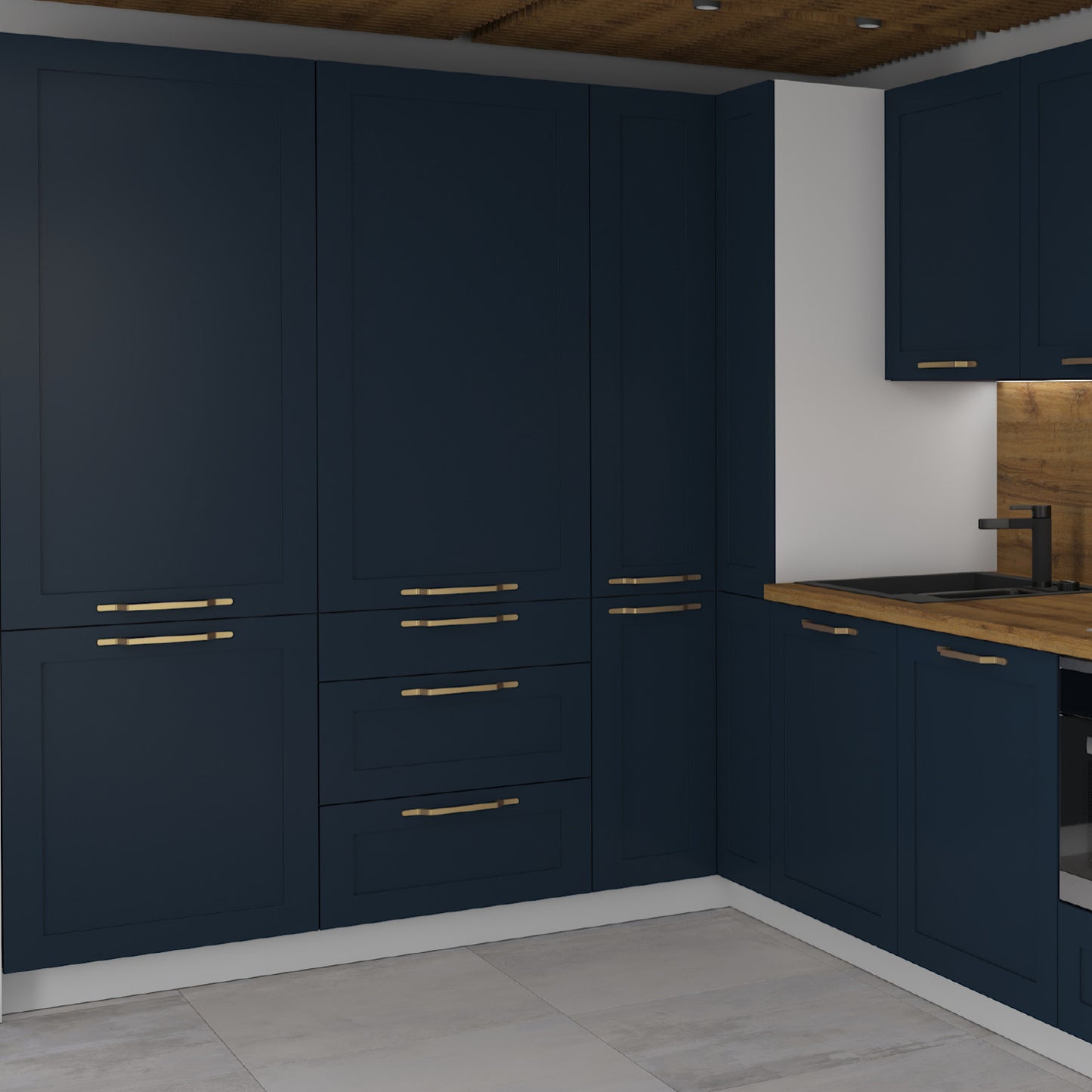 Oria Custom Kitchen Set - Indigo Matt