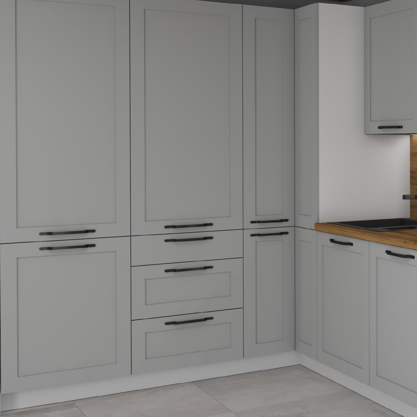 Oria Custom Kitchen Set - Dust Grey Matt