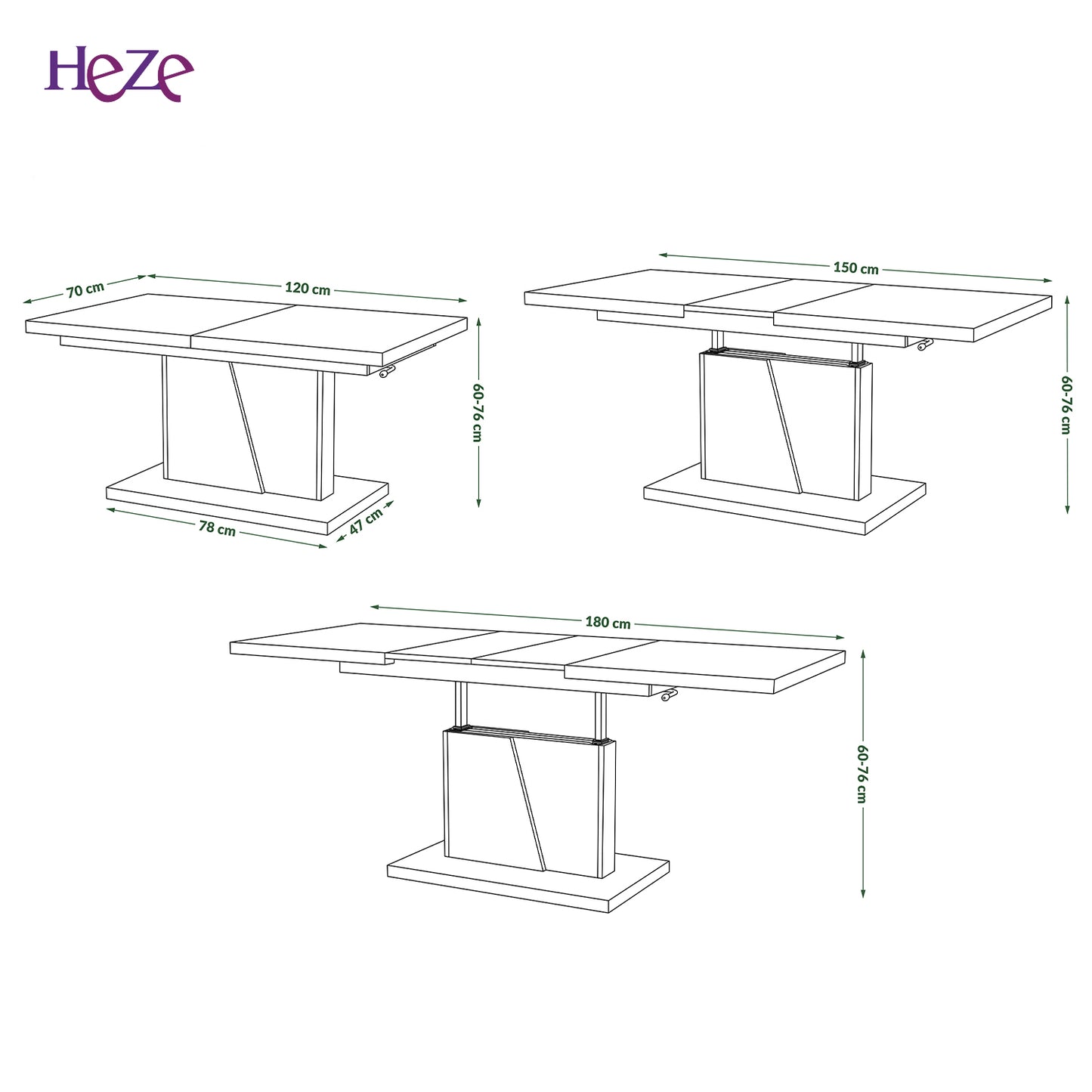 Gala 2 in 1 Extending Coffee / Dining Table - Sonoma Oak / White