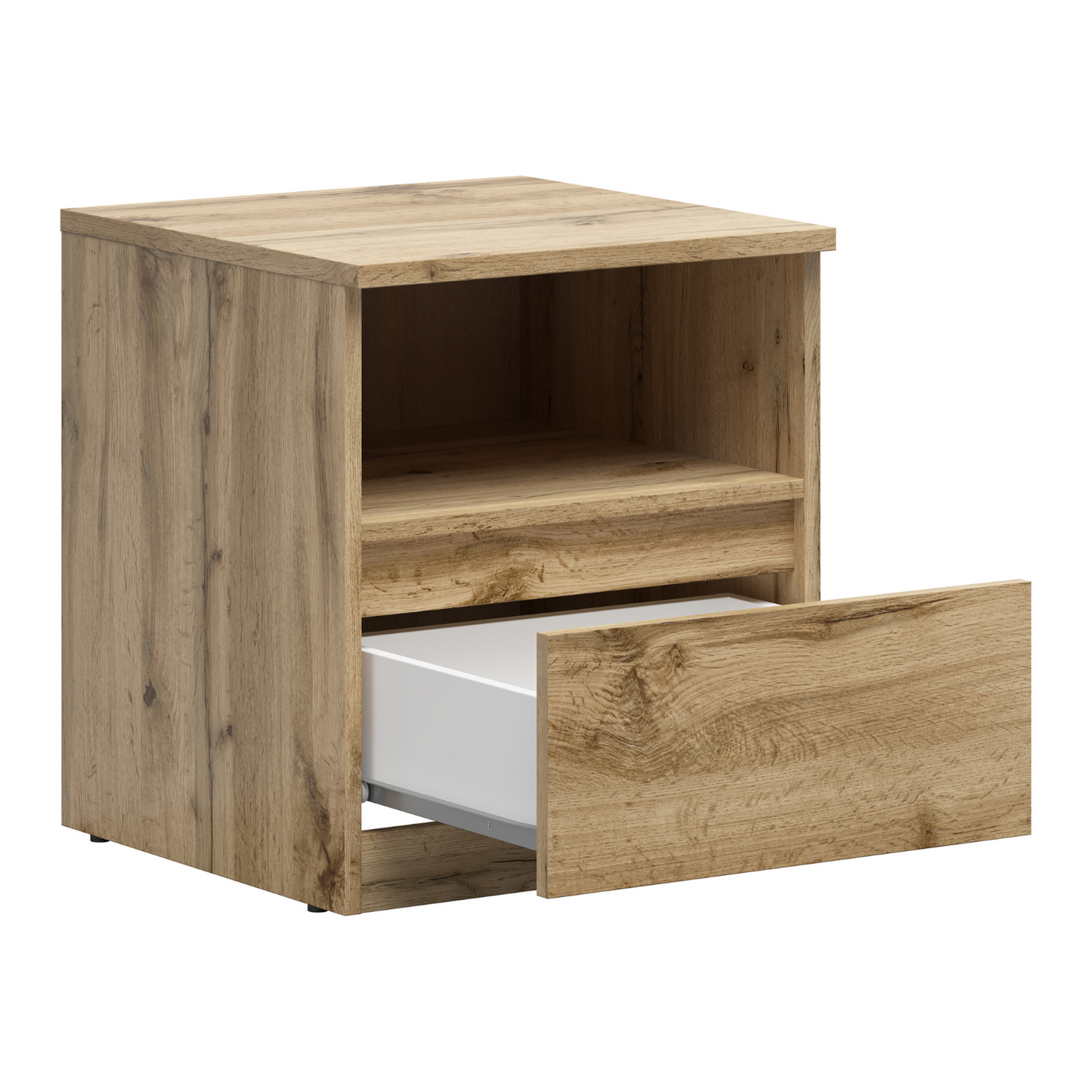 Exter Bedside Table with Drawer - Wotan Oak