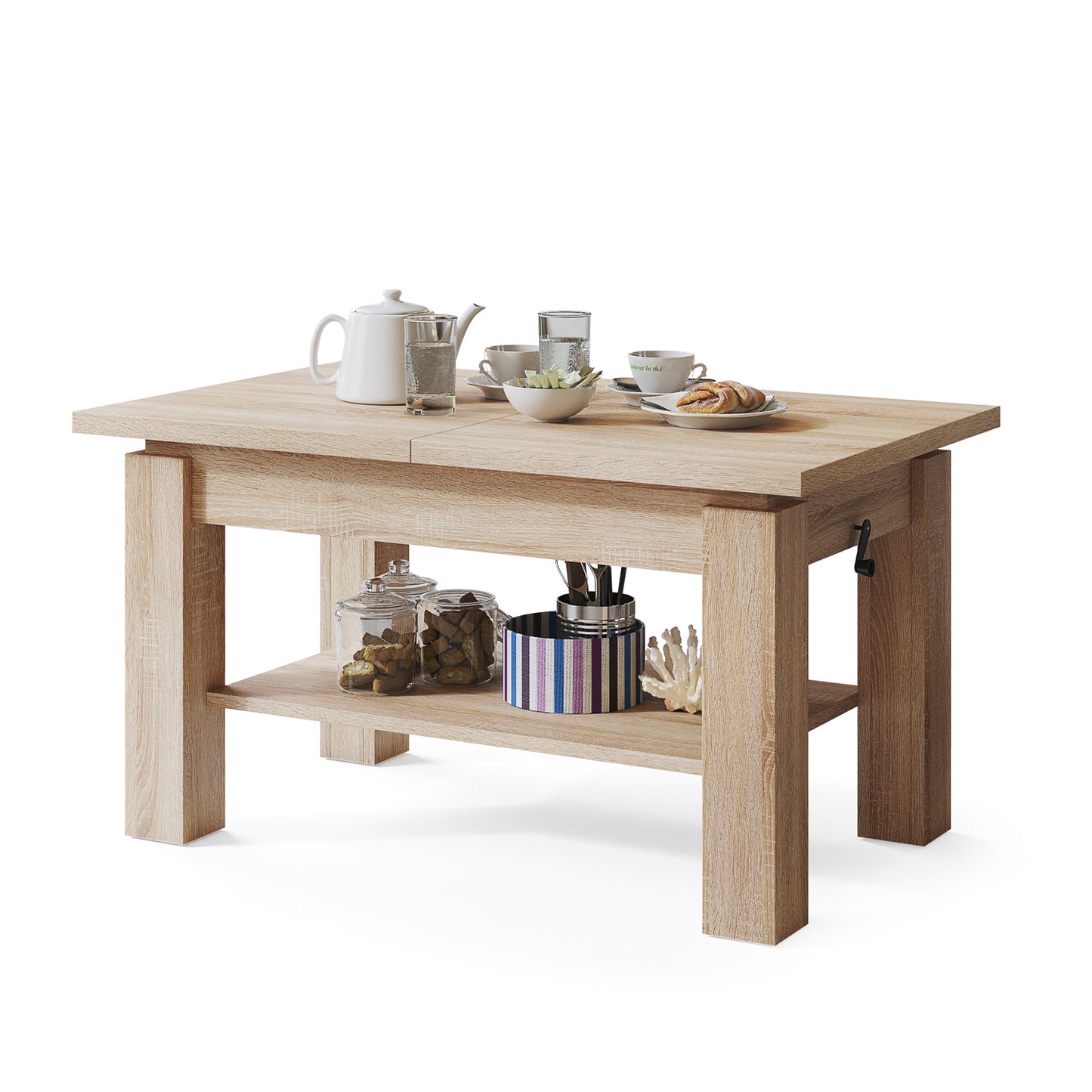 Alva 2 in 1 Extending Coffee / Dining Table 110-150cm - Sonoma Oak