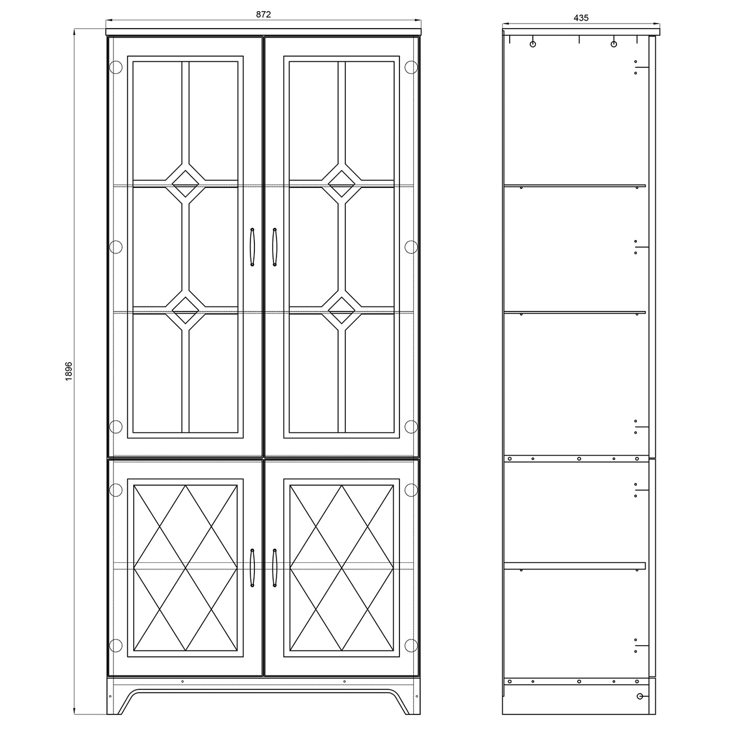Provenza Rustic Style Double Display Unit