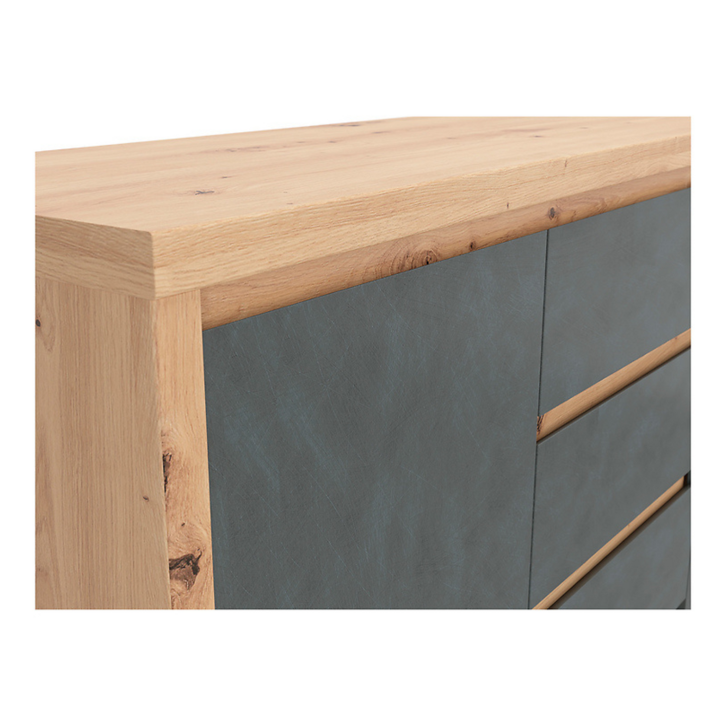 Aries Chest of Drawers 143cm with 2 Doors and 4 Drawers - Artisan Oak / Matera