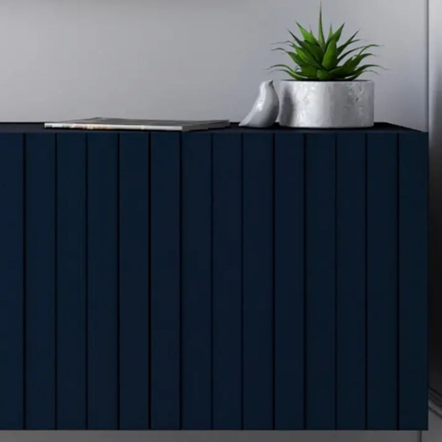 Elpis Glamour TV Sideboard 220 cm TV Unit Navy Matt / Copper Frame