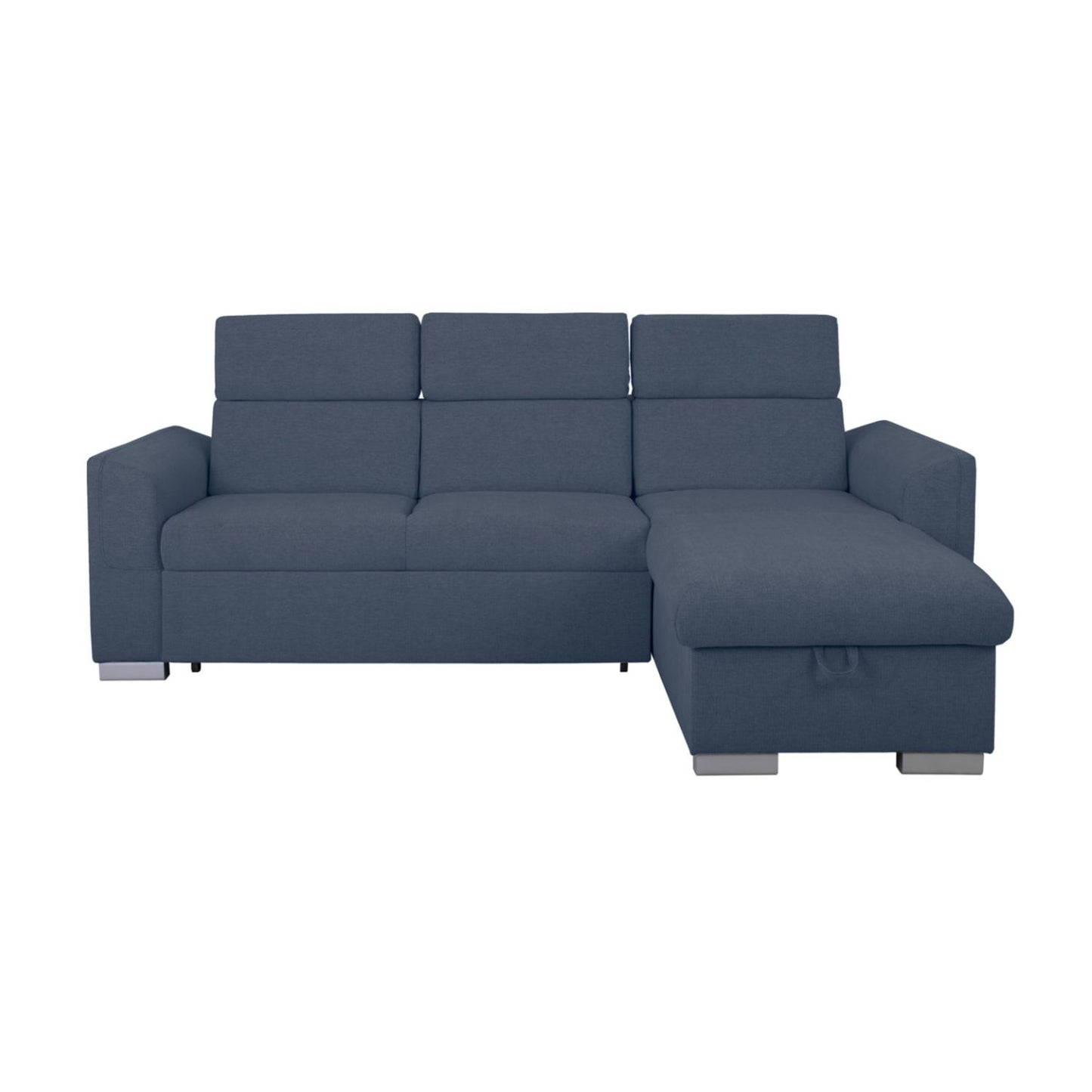 Evia Universal Corner Sofa with Storage-Dark Blue