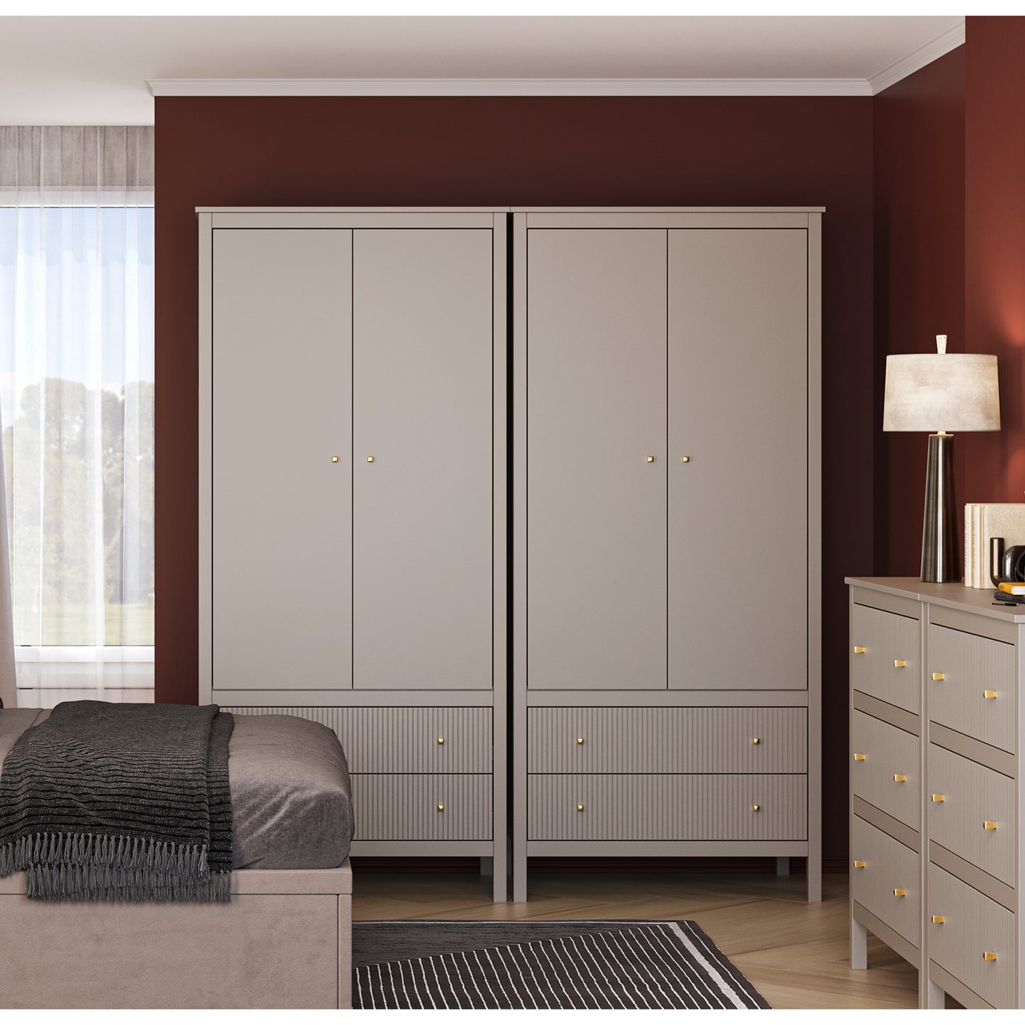Kleo 2 Door Wardrobe with 2 Drawers