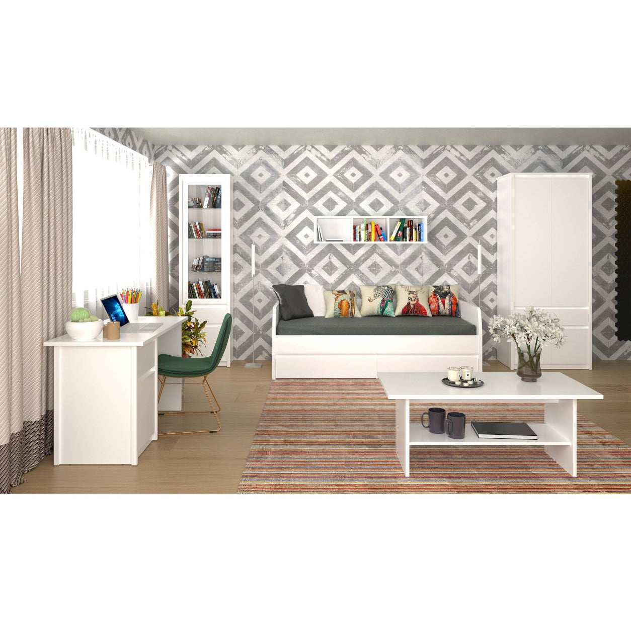 Erden hanging bookcase 130