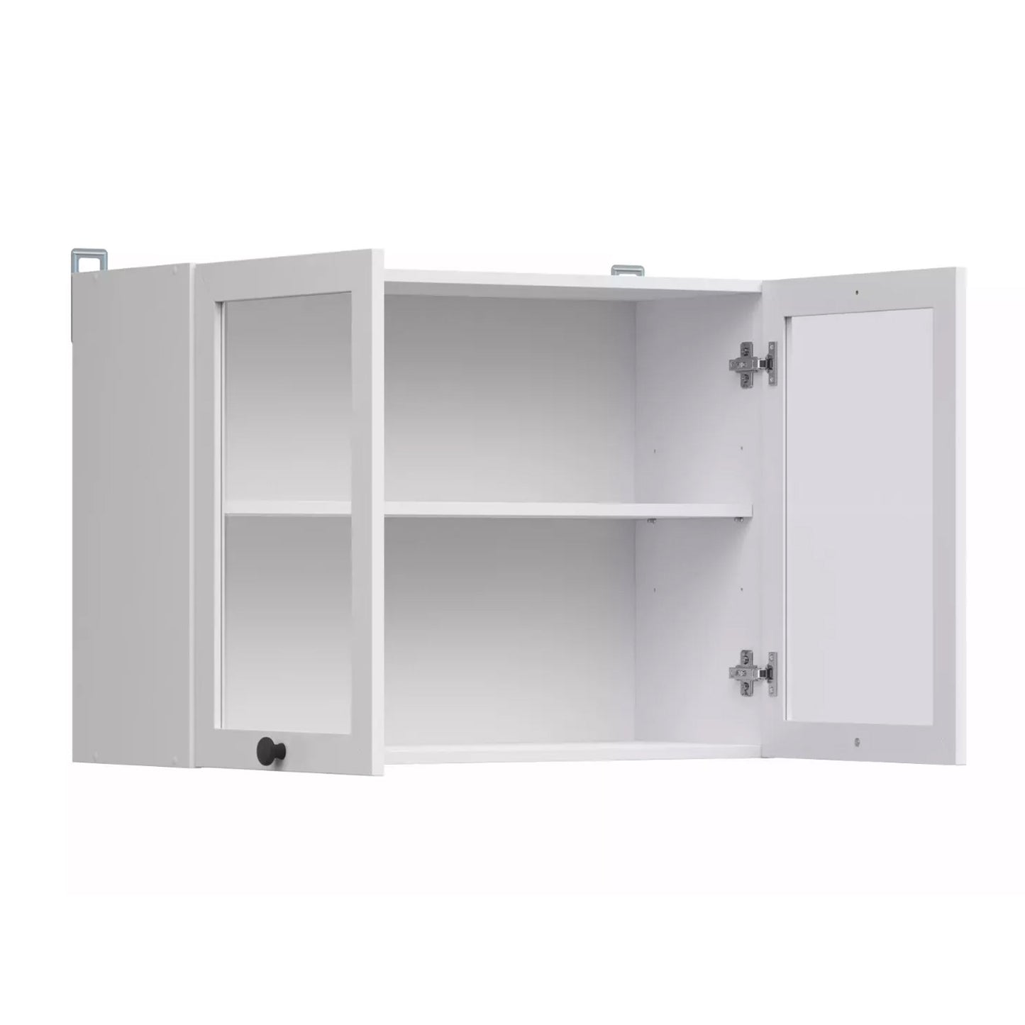 Summer Line 2 Door Wall Cabinet with Glass G2W/80/57 - White Matt