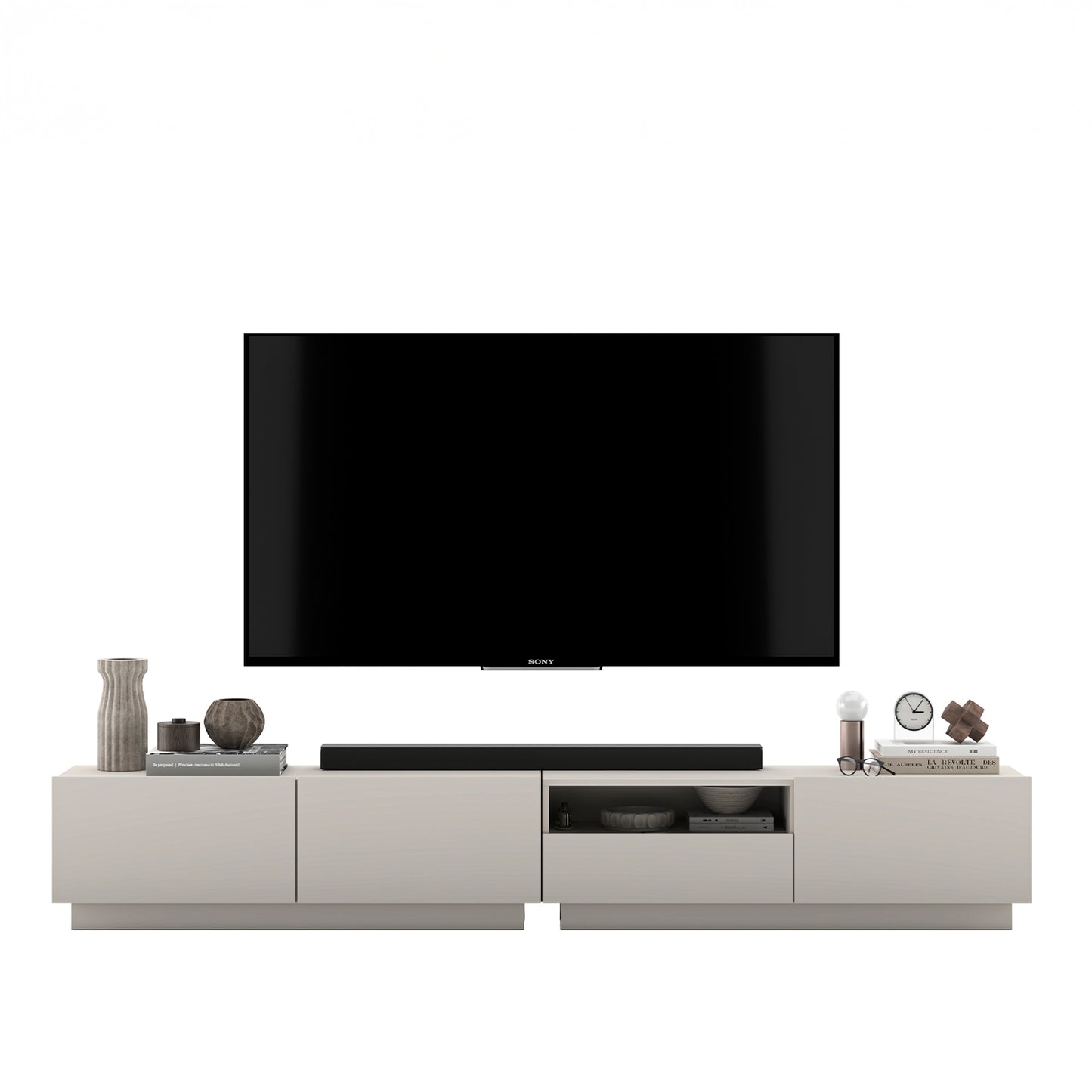 Enjoy 240 Modern Style TV Stand Unit with Open Shelf - Cashmere