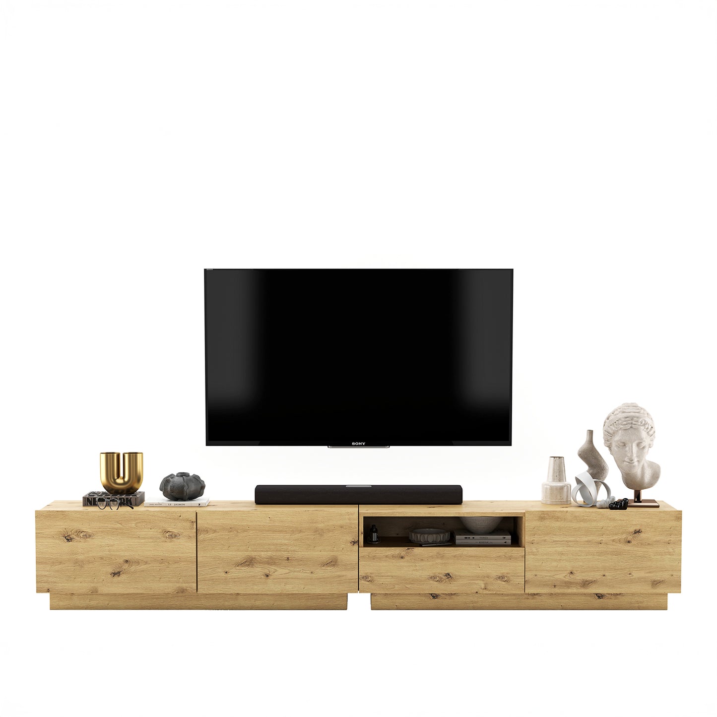 Enjoy 240 Modern Style TV Stand Unit with Open Shelf - Oak Artisan