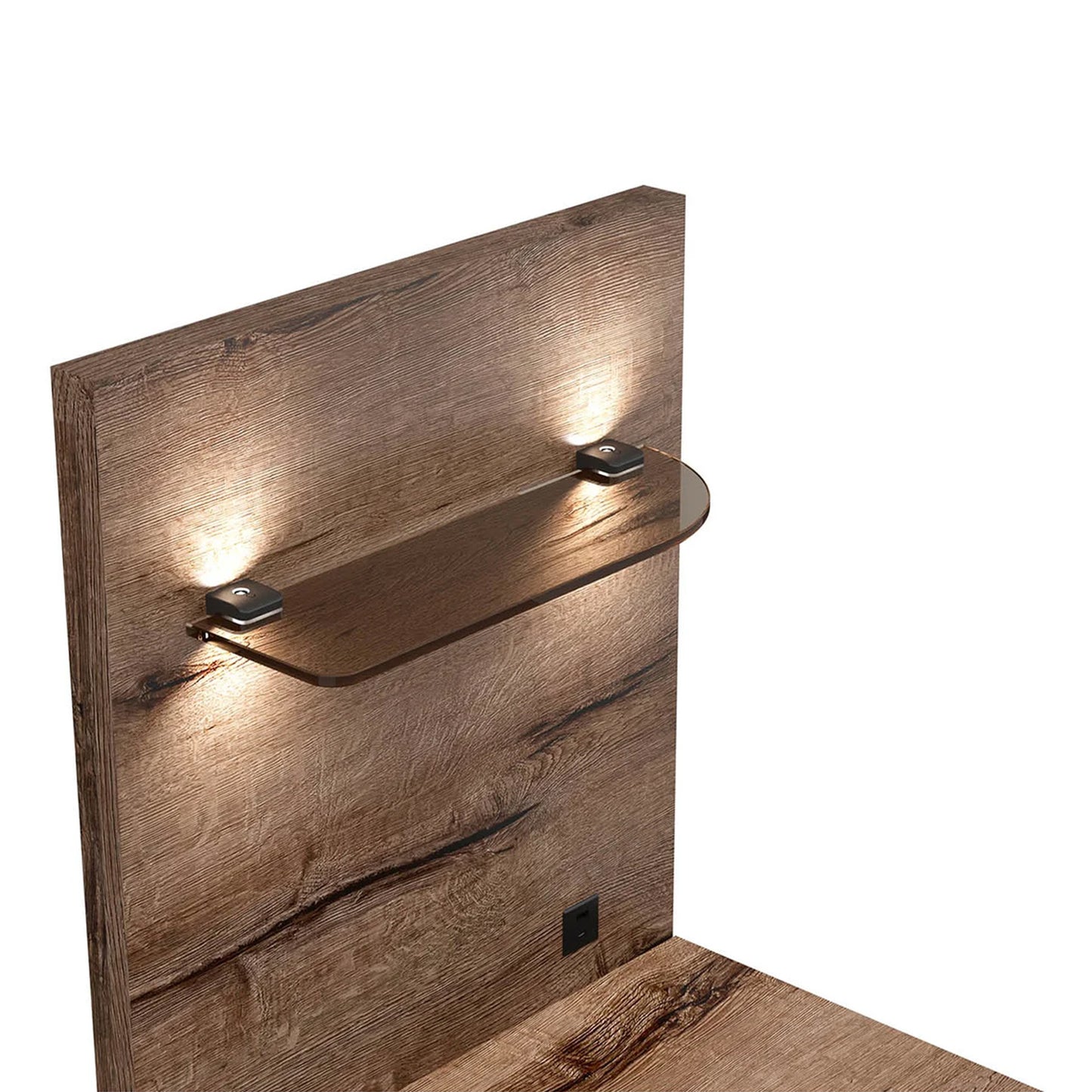 Kassel Bedside Table with USB and LED Lights