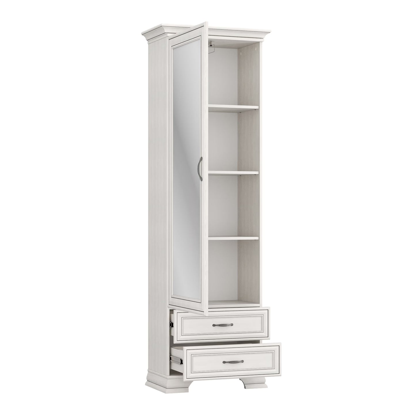 Tilda Elegant Mirrored Wardrobe - Fineline Crema