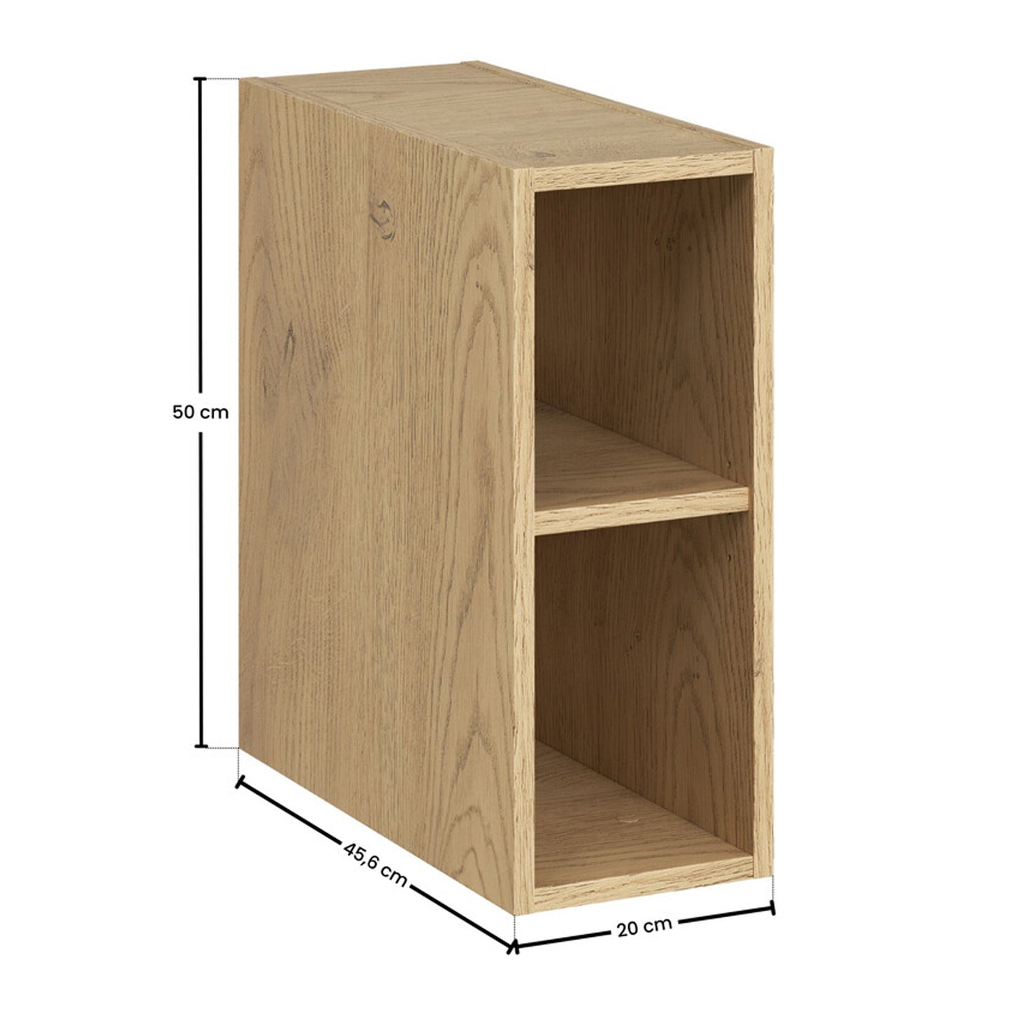 Dalia 2 Drawer Bathroom Cabinet Vanity Unit 100cm with Worktop and Two Open Shelving