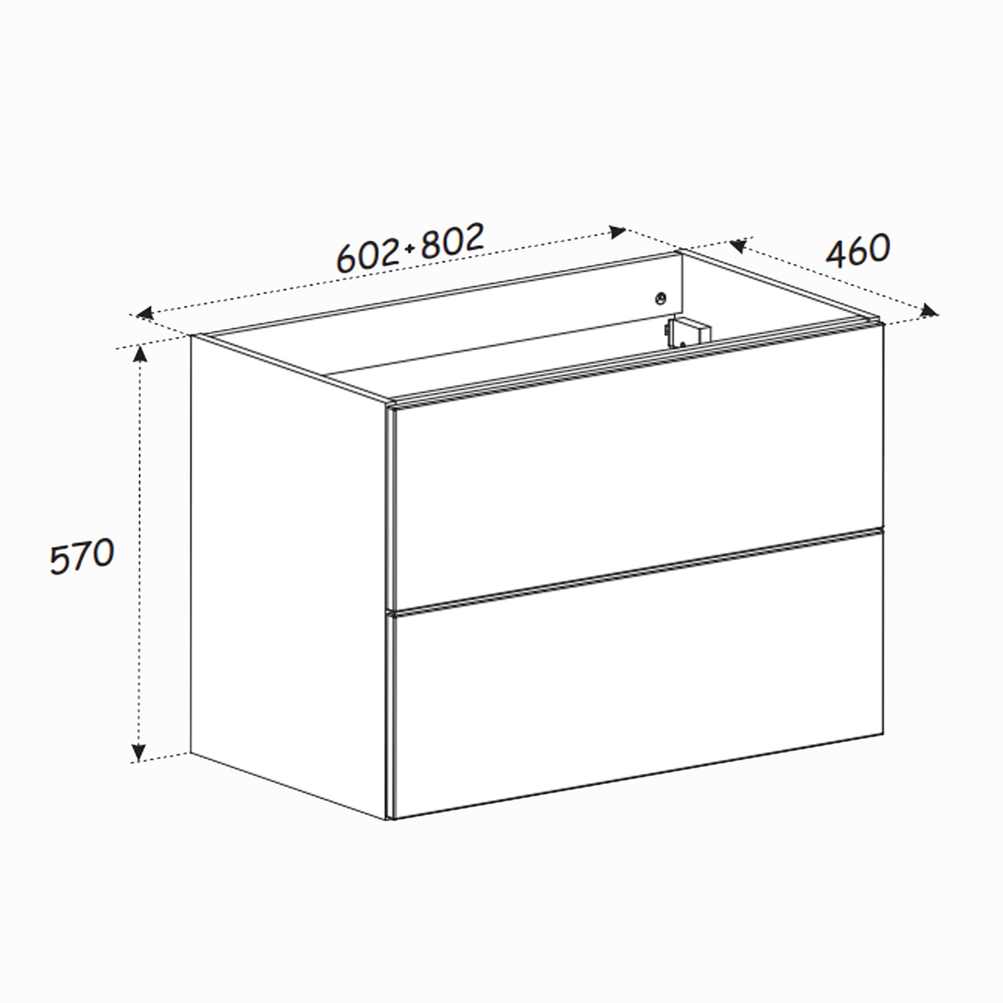 Donna Bathroom Cabinet 80 cm and Basin - Sand