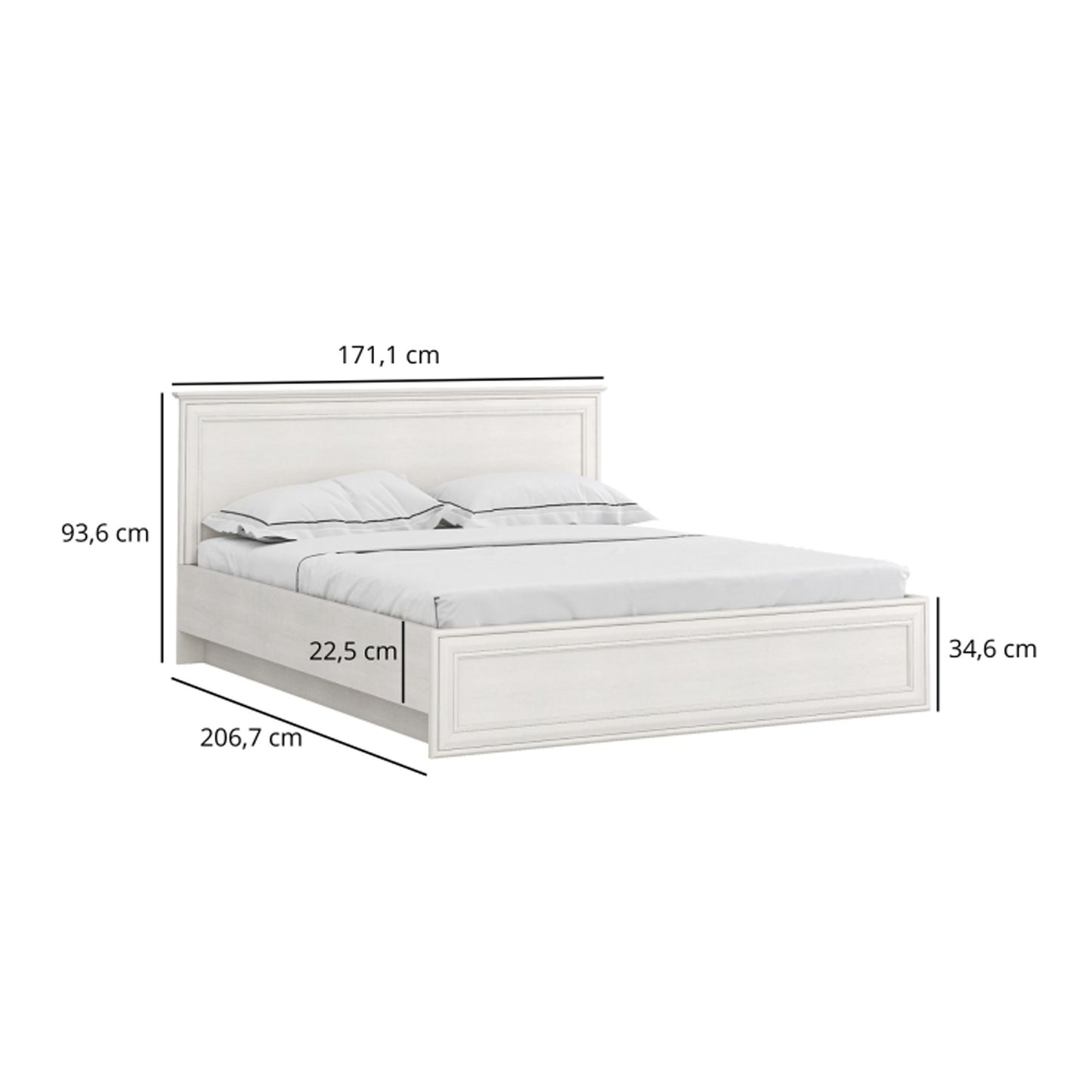 Tilda Elegancka Rama Łóżka Podwójnego 160 - Fineline Crema