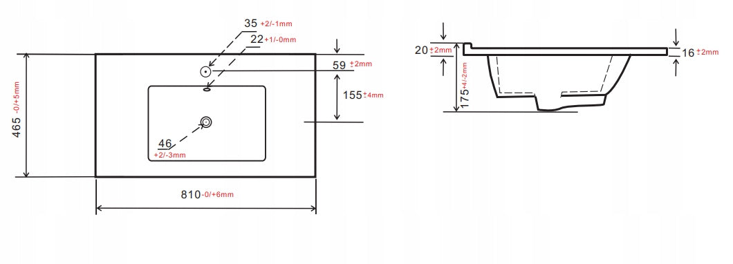 Flow Wall-Mounted 2 Bathroom Vanity Cabinets Set with Basin 80cm - Cashmere