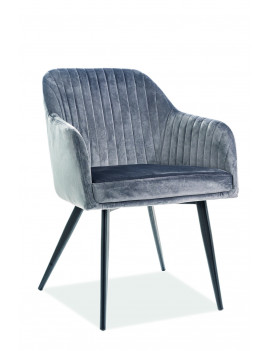 Elina velvet chair grey