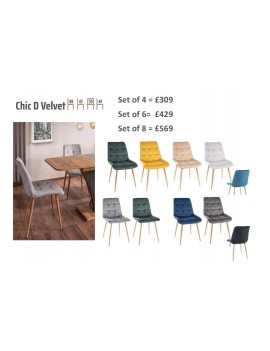 Set of Chic D velvet chairs