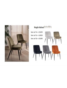 Set of Kayla velvet chairs