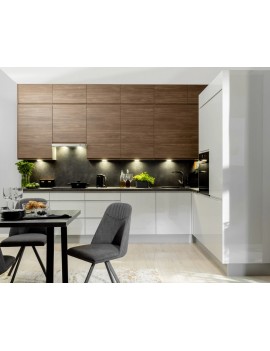 William handleless kitchen set, 7 units, complete kitchen set, walnut colour