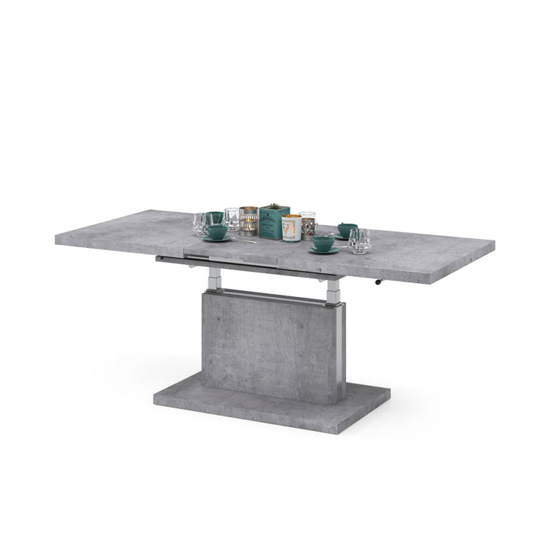 Astrid 70 - 2 in 1 Extending Coffee / Dining Table - Concrete