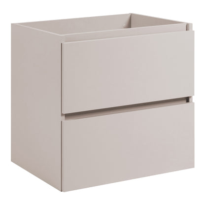 Simple Minimalist Bathroom Vanity Cabinet 60cm with Worktop Basin - Cashmere