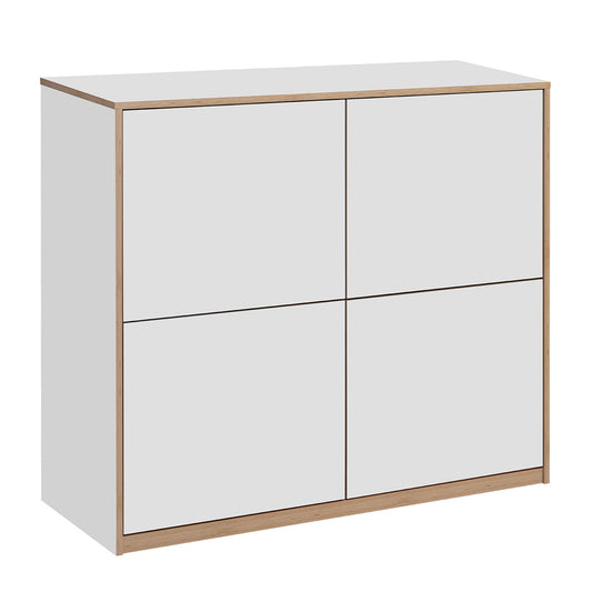 Complex Sideboard with Storage Modern Style - White