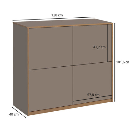 Complex Sideboard with Storage Modern Style - Grey