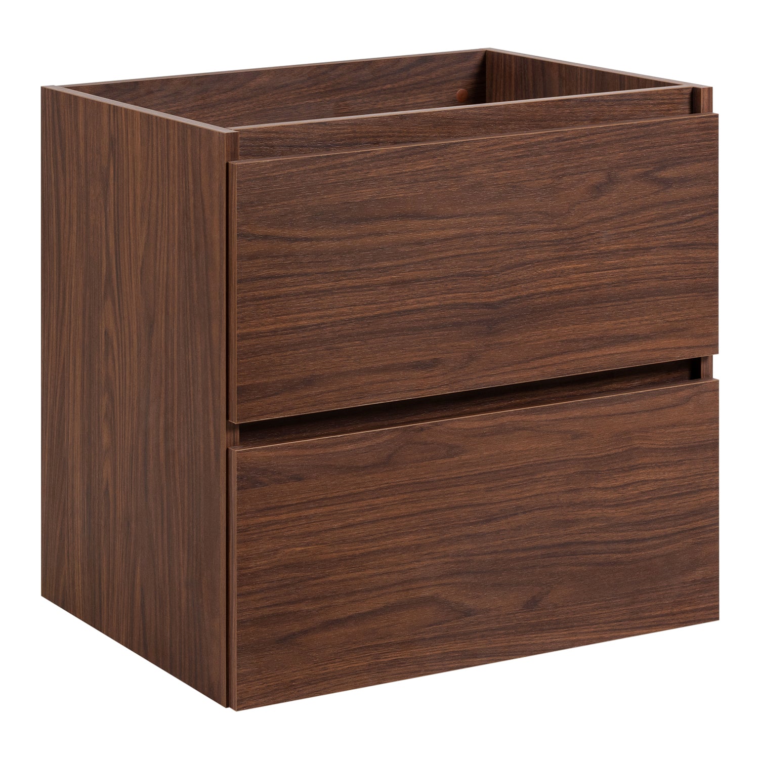 Simple Minimalist Bathroom Vanity Cabinet 60cm with Worktop Basin - Walnut