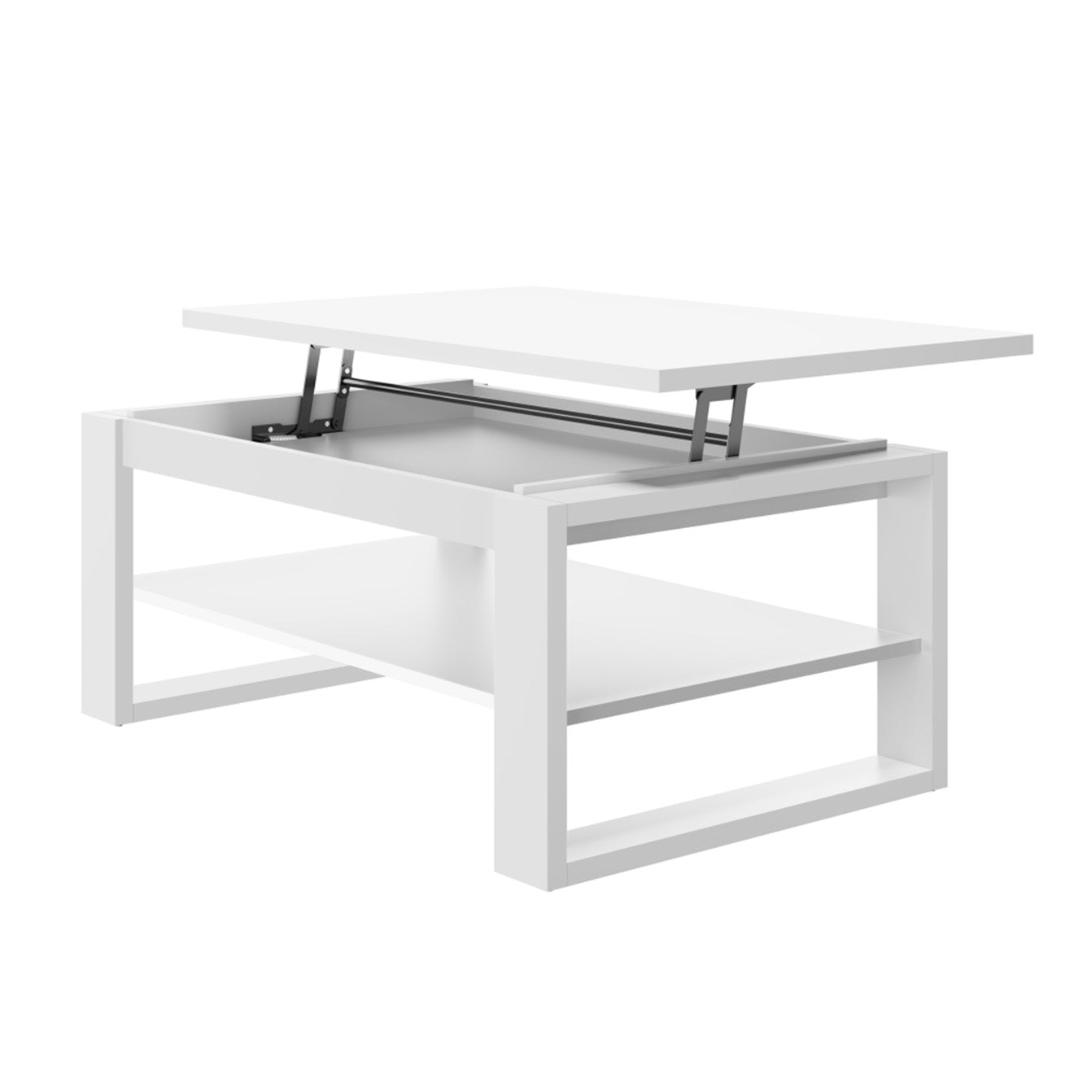 NUO Lift Top Coffee Table Contemporary Style - White Matt