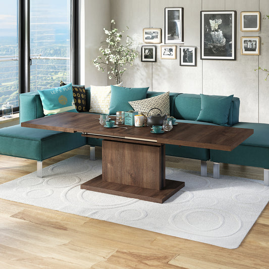 Astrid 70 - 2 in 1 Extending Coffee / Dining Table - Brown Oak