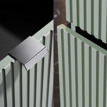 Line Reed 2 Drawer Bathroom Cabinet Vanity Unit 80cm with Worktop Basin - Sage