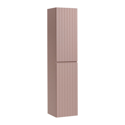 Iconic 2 Door Tall Wall Mounted Bathroom Cabinet - Rose
