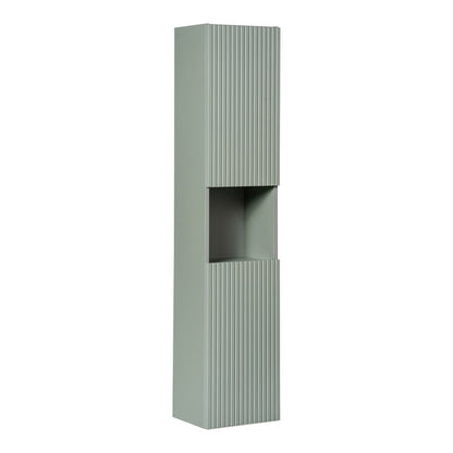 Line Reed 2 Door Tall Bathroom Cabinet - Sage
