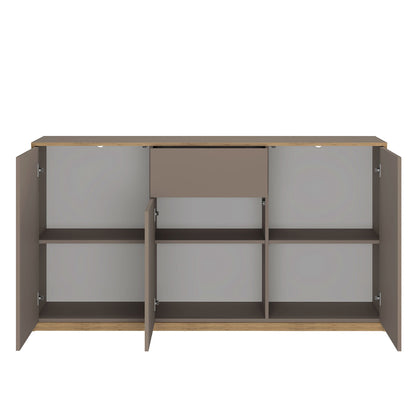 Complex Sideboard with Storage and Drawer Modern Style - Grey