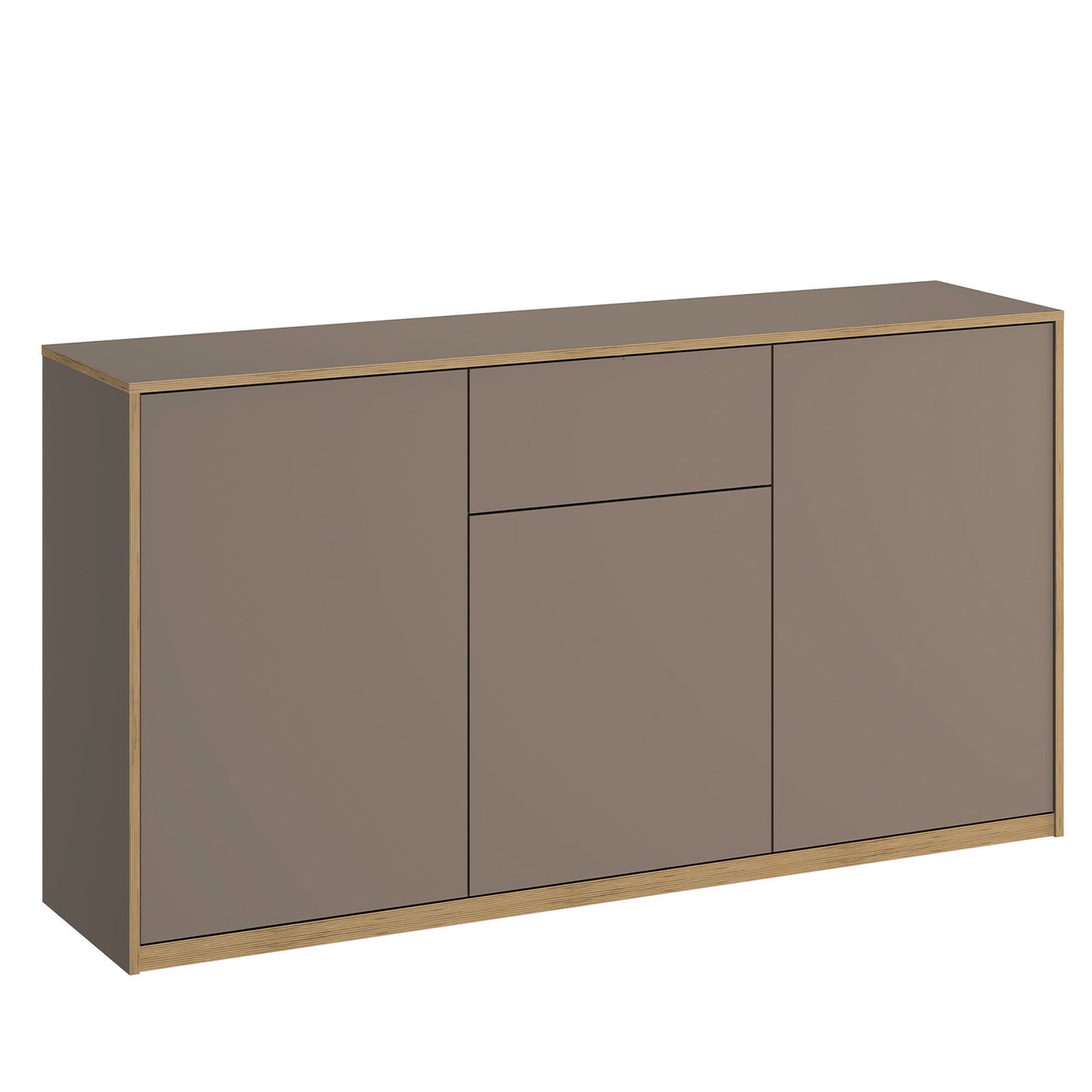 Complex Sideboard with Storage and Drawer Modern Style - Grey