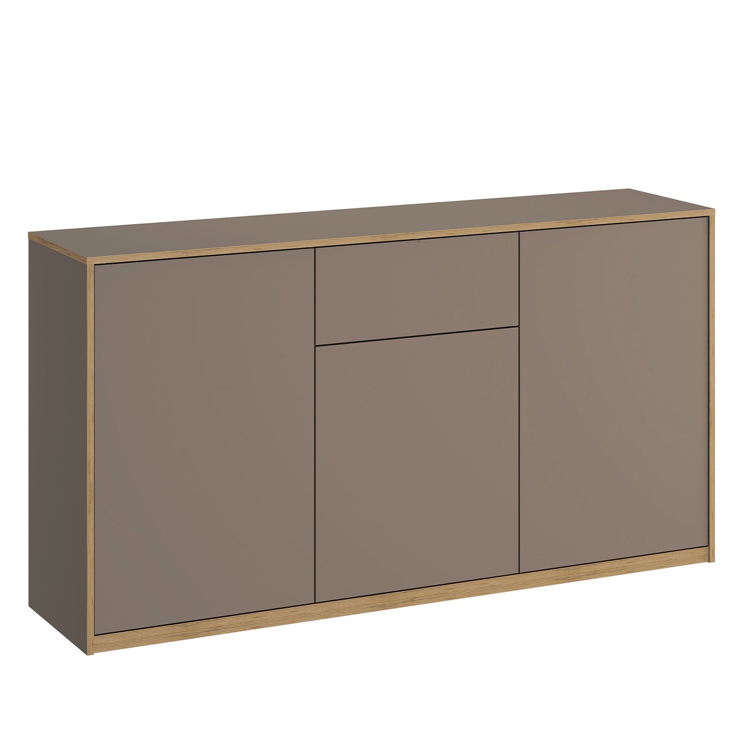 Complex Sideboard with Storage and Drawer Modern Style - Grey