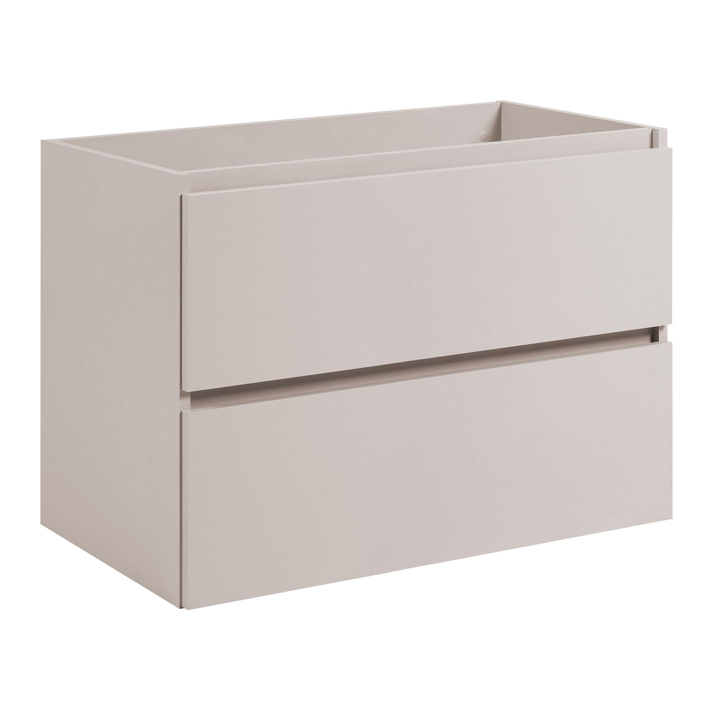 Simple Minimalist Bathroom Vanity Cabinet 80cm with Worktop Basin - Cashmere