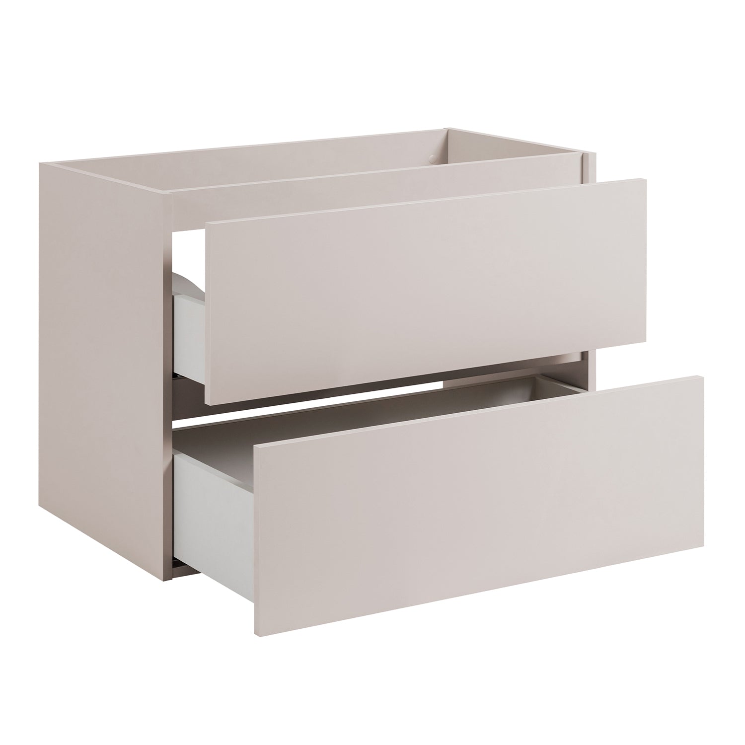 Simple Minimalist Bathroom Vanity Cabinet 80cm with Worktop Basin - Cashmere