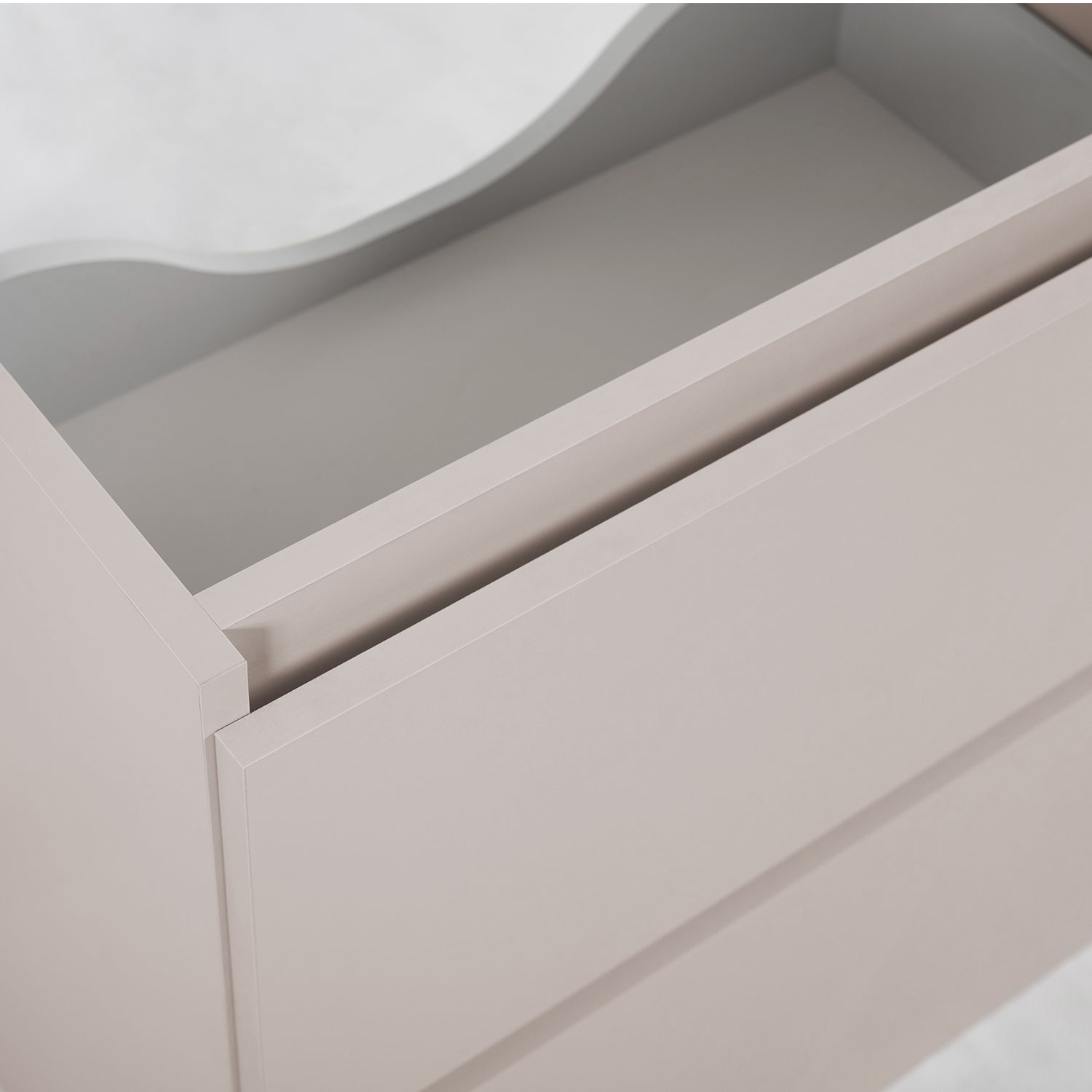 Simple Minimalist Bathroom Vanity Cabinet 80cm with Worktop Basin - Cashmere