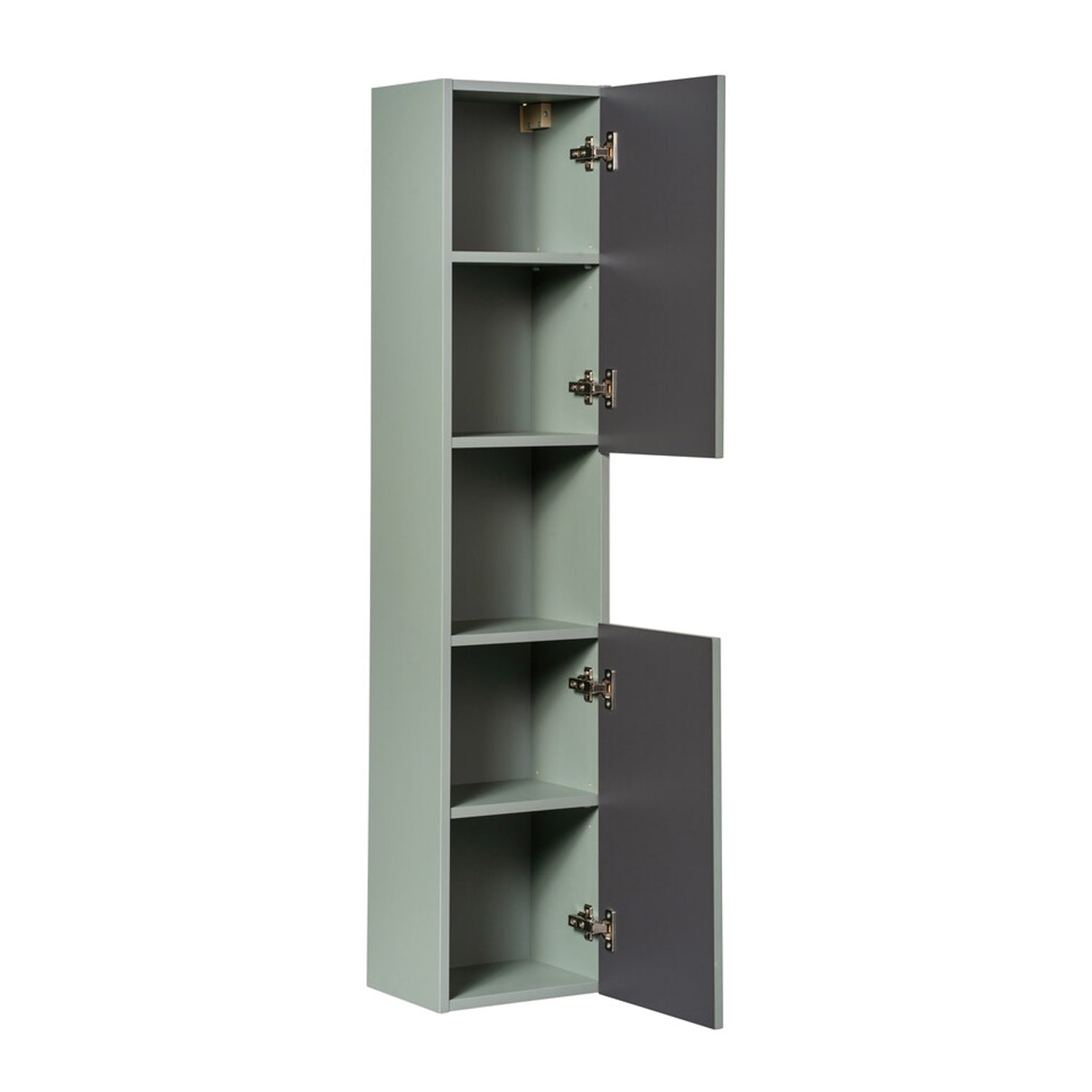 Line Reed 2 Door Tall Bathroom Cabinet - Sage