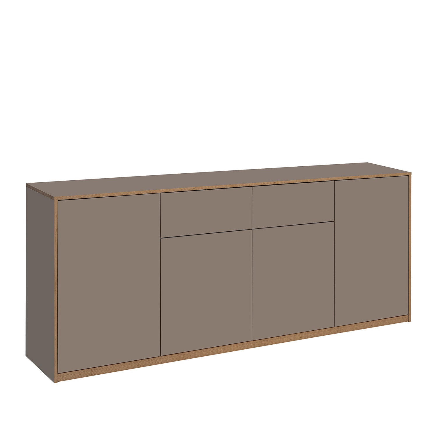 Complex Sideboard with Storage and 2 Drawers Modern Style - Grey