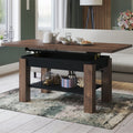 Alva 2 in 1 Extending Coffee / Dining Table 110-150cm - Brown Oak / Black